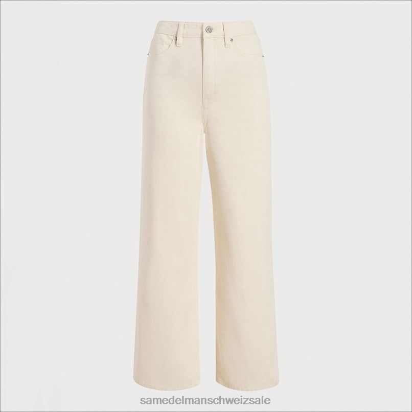 CH Sam Edelman Frauen Codie-Hose mit hohem Bund und weitem Bein natürlich X2J861203 Bekleidung