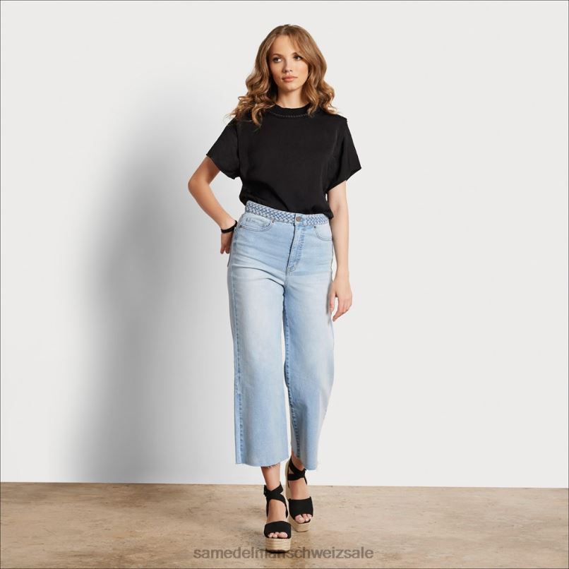 CH Sam Edelman Frauen Codie-Hose mit hohem Bund und weitem Bein sternenklar X2J861215 Bekleidung