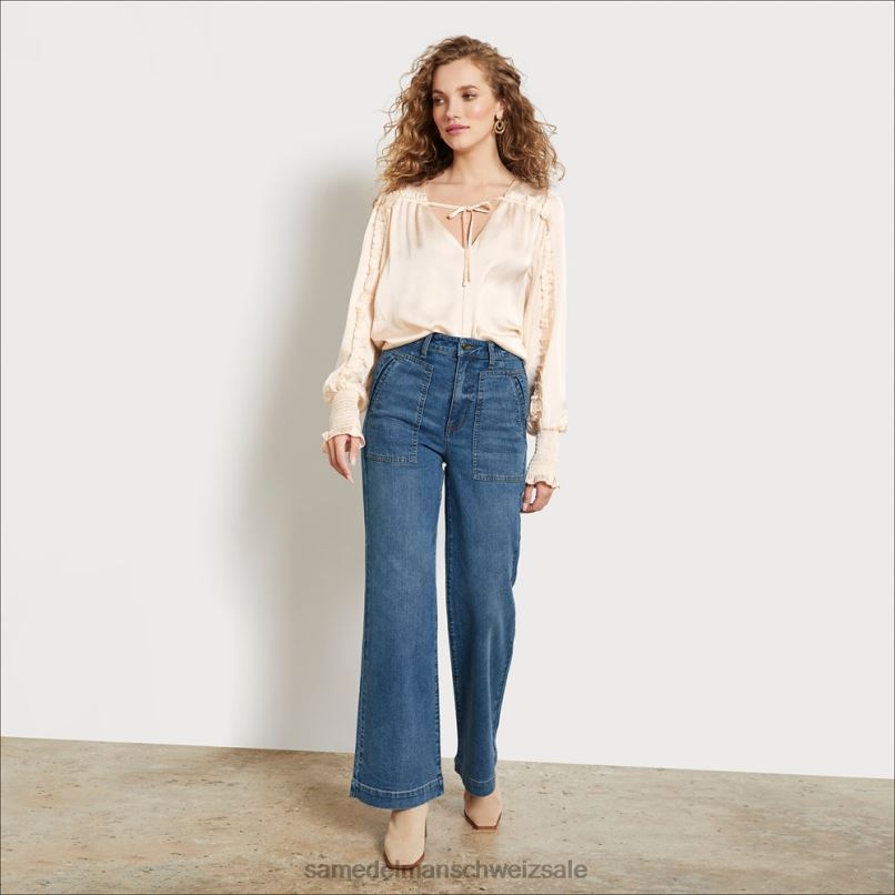 CH Sam Edelman Frauen Codie-Hose mit hohem Bund und weitem Bein zuma X2J861230 Bekleidung