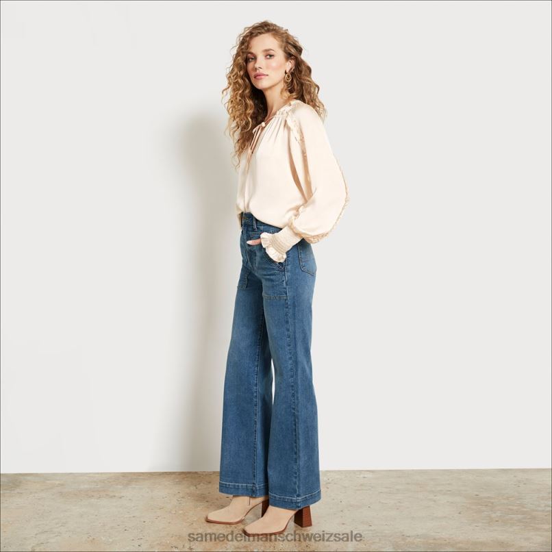 CH Sam Edelman Frauen Codie-Hose mit hohem Bund und weitem Bein zuma X2J861230 Bekleidung