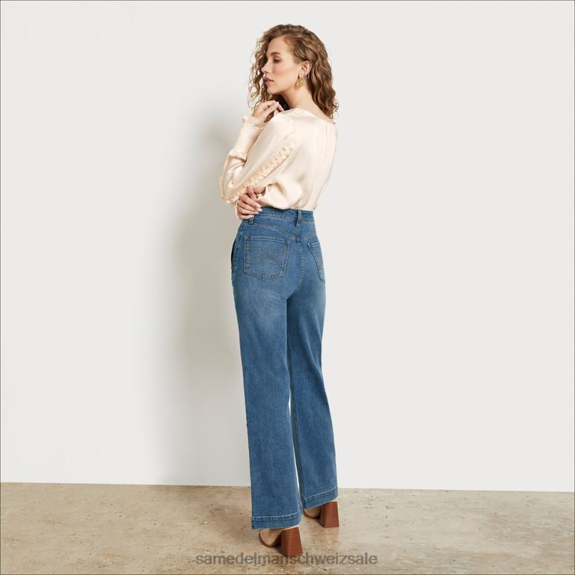 CH Sam Edelman Frauen Codie-Hose mit hohem Bund und weitem Bein zuma X2J861230 Bekleidung