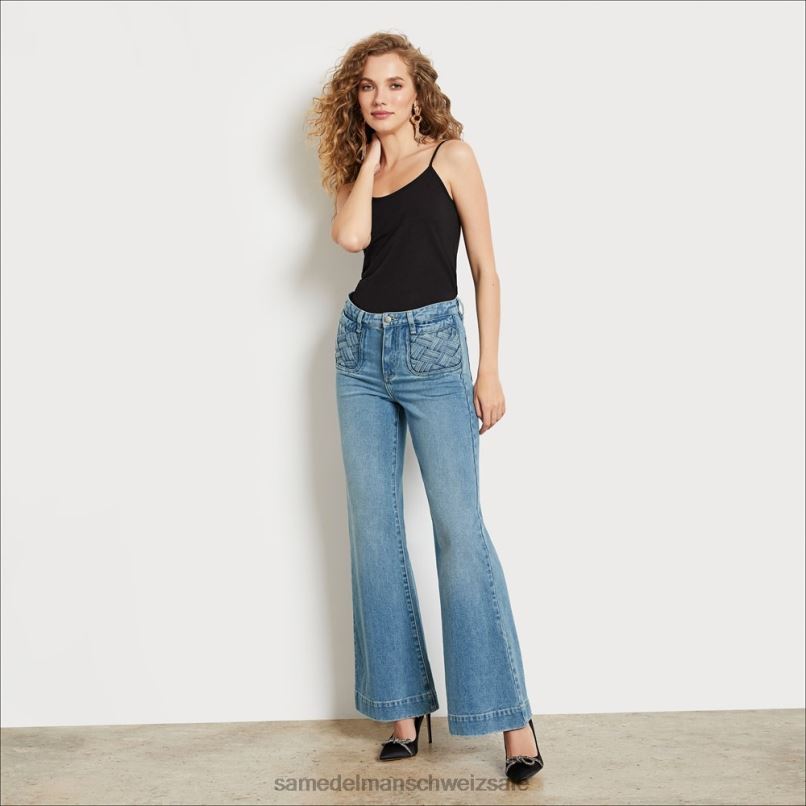 CH Sam Edelman Frauen High-Rise-Hose mit Bay-Taschen Espe X2J861227 Bekleidung
