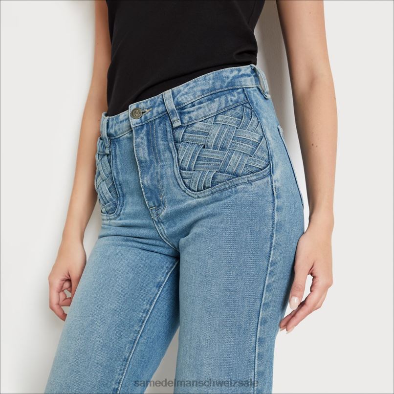 CH Sam Edelman Frauen High-Rise-Hose mit Bay-Taschen Espe X2J861227 Bekleidung