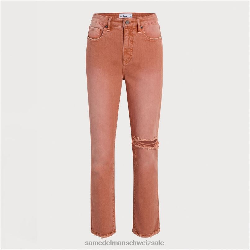 CH Sam Edelman Frauen Jeans mit hohem Bund, schmal und gerade Ton X2J861187 Bekleidung