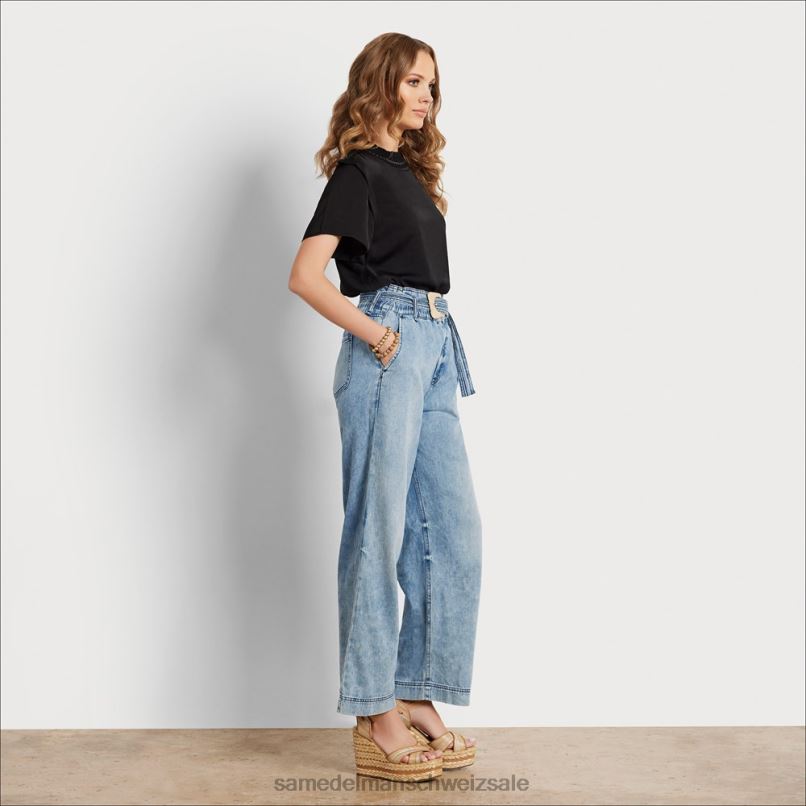 CH Sam Edelman Frauen Rayne-Denim mit hohem Bund Gelassenheit X2J861197 Bekleidung