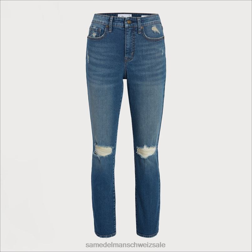 CH Sam Edelman Frauen Schmale, gerade Hose mit hohem Bund Küstenlinie X2J861255 Bekleidung