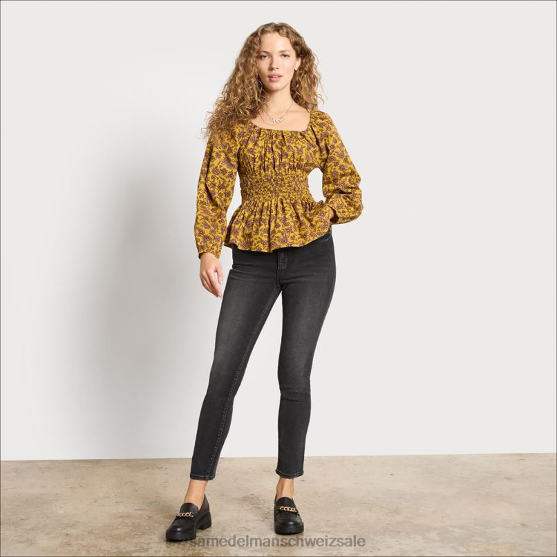 CH Sam Edelman Frauen Skinny-Hose mit hohem Bund Dämmerung X2J861272 Bekleidung