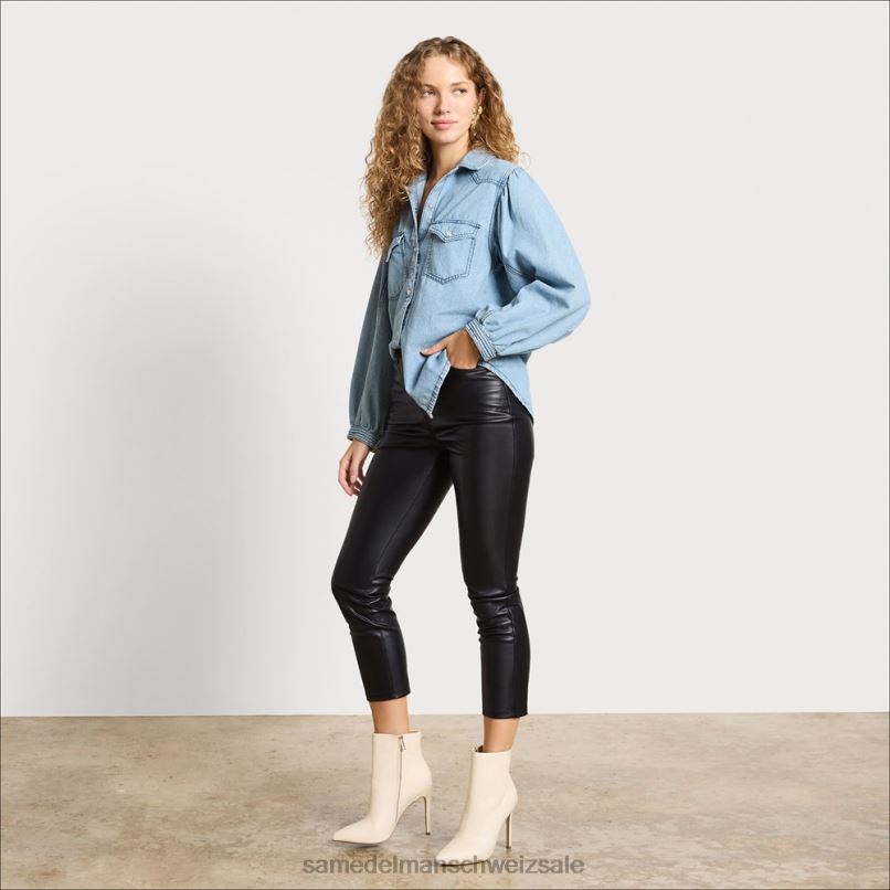 CH Sam Edelman Frauen Skinny-Knöchelhose mit hohem Bund Kaskaden-Remix X2J861259 Bekleidung