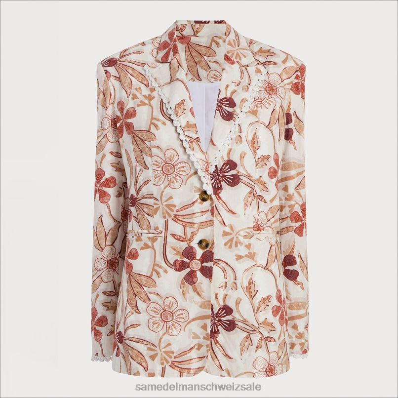 CH Sam Edelman Frauen Enola-Blazer Blumen- X2J861207 Bekleidung