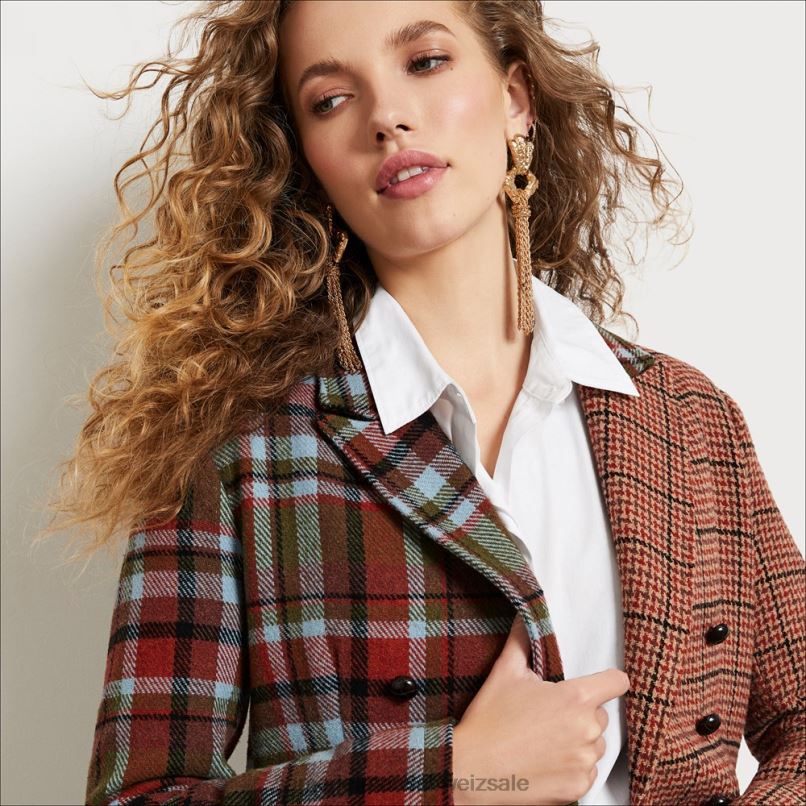 CH Sam Edelman Frauen Imogen-Blazer Alexa Indie Plaid X2J861296 Bekleidung