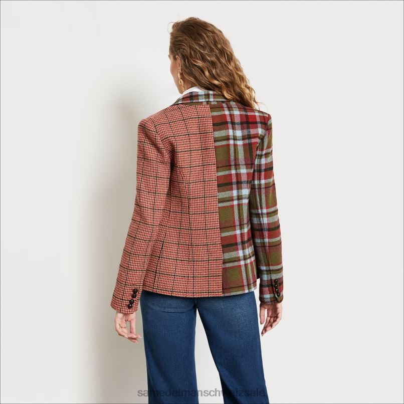 CH Sam Edelman Frauen Imogen-Blazer Alexa Indie Plaid X2J861296 Bekleidung