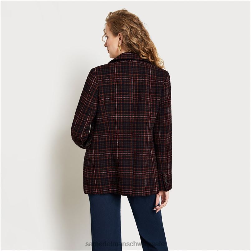 CH Sam Edelman Frauen Margot-Blazer Mabel Plaid X2J861277 Bekleidung