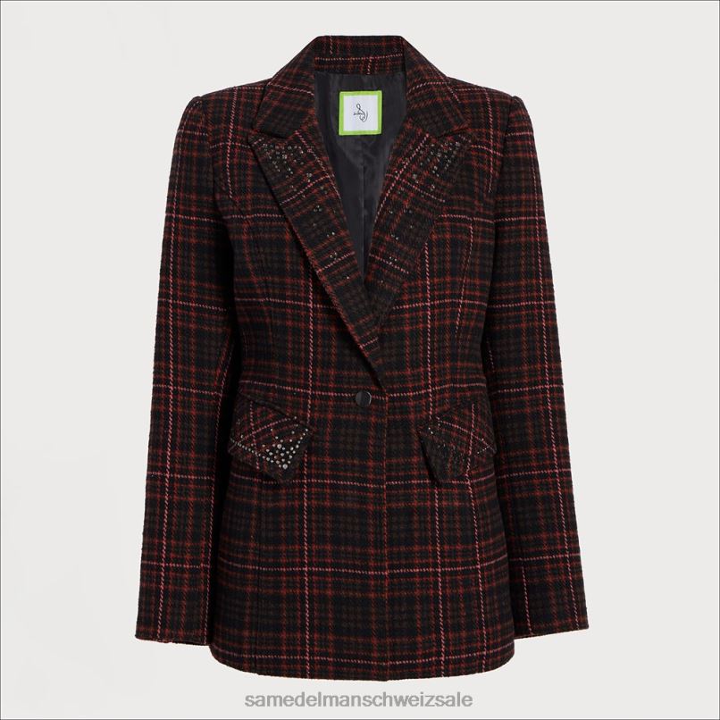 CH Sam Edelman Frauen Margot-Blazer Mabel Plaid X2J861277 Bekleidung