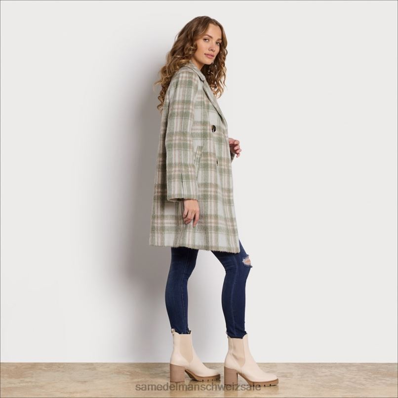 CH Sam Edelman Frauen Peacoat-Jacke aus Wolle sanftes Grün X2J861125 Bekleidung