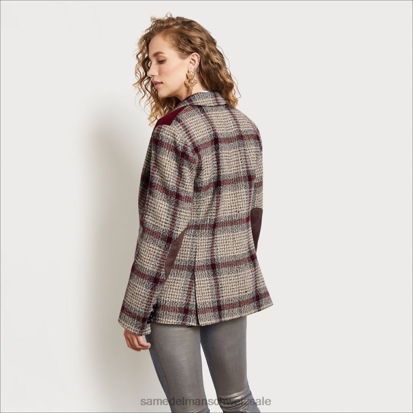 CH Sam Edelman Frauen Rivington-Blazer Waldfabel-Plaid X2J861292 Bekleidung