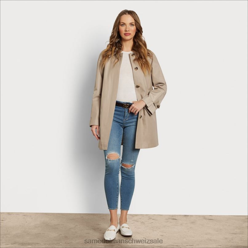 CH Sam Edelman Frauen SB Swing Trenchcoat Birke X2J861118 Bekleidung