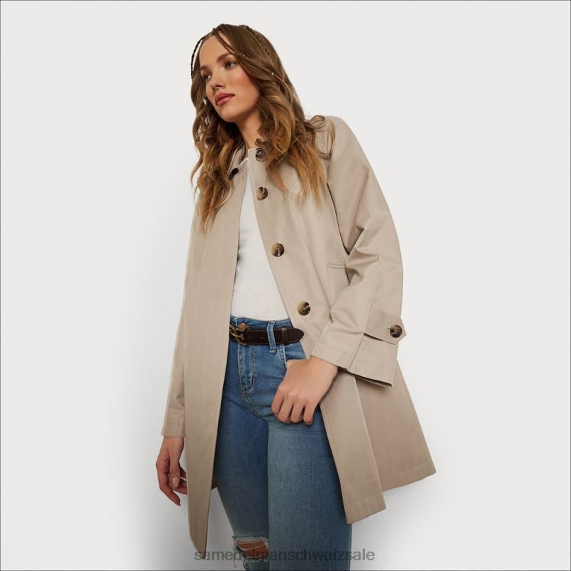 CH Sam Edelman Frauen SB Swing Trenchcoat Birke X2J861118 Bekleidung