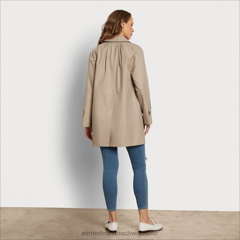 CH Sam Edelman Frauen SB Swing Trenchcoat Birke X2J861118 Bekleidung
