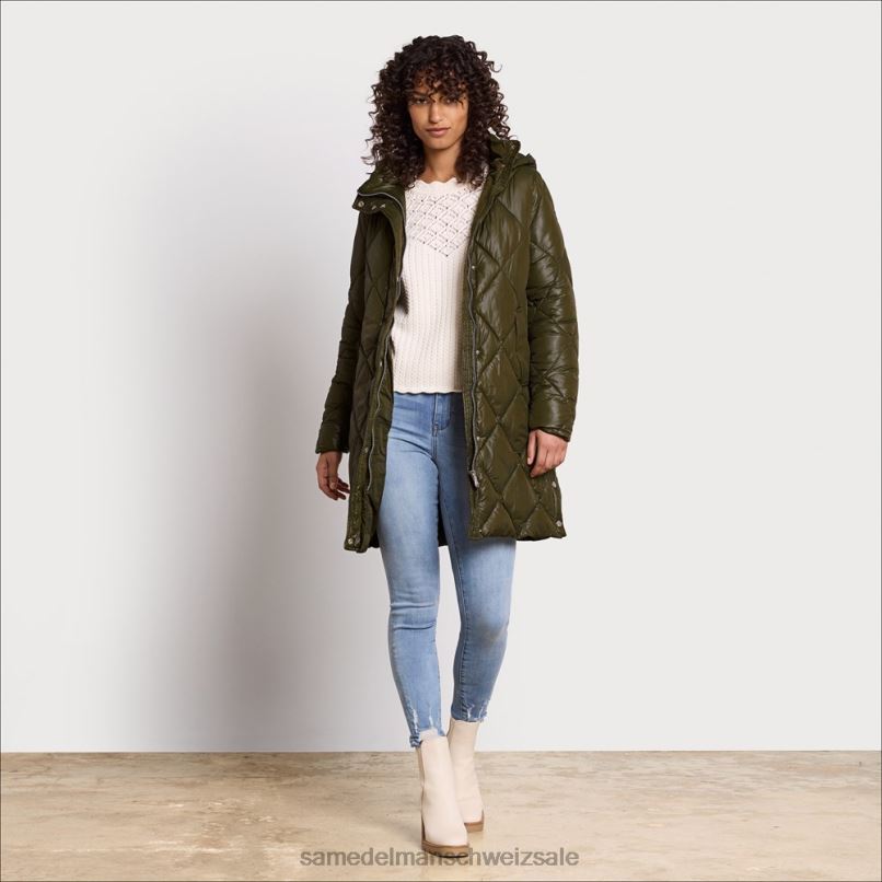 CH Sam Edelman Frauen Steppjacke toskanische Olive X2J861264 Bekleidung