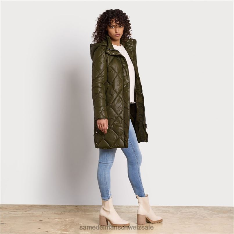 CH Sam Edelman Frauen Steppjacke toskanische Olive X2J861264 Bekleidung