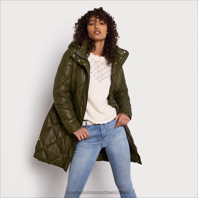 CH Sam Edelman Frauen Steppjacke toskanische Olive X2J861264 Bekleidung