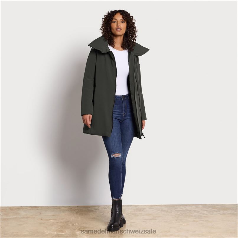 CH Sam Edelman Frauen gesteppte Cacoon-Jacke Loden X2J861265 Bekleidung