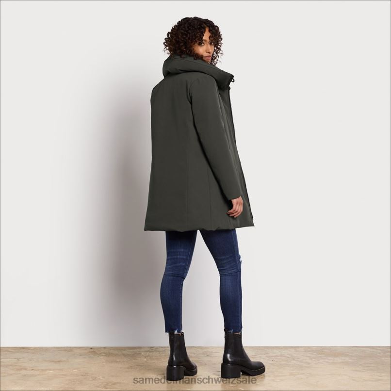 CH Sam Edelman Frauen gesteppte Cacoon-Jacke Loden X2J861265 Bekleidung