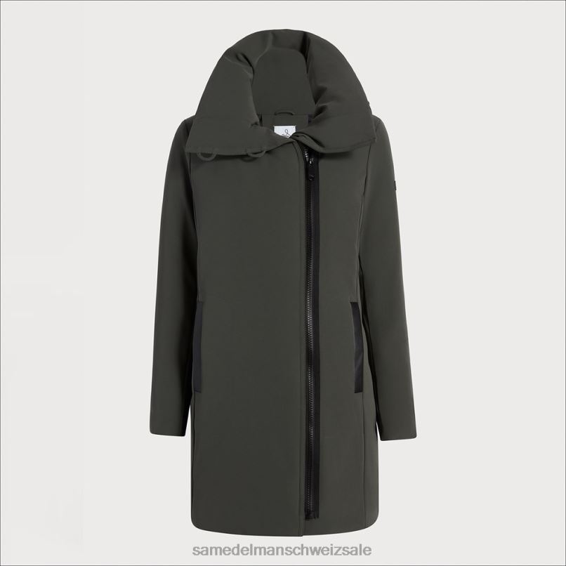 CH Sam Edelman Frauen gesteppte Cacoon-Jacke Loden X2J861265 Bekleidung