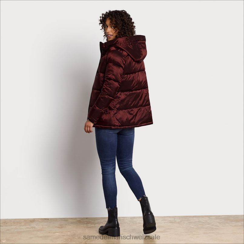 CH Sam Edelman Frauen kurze, weiche Daunenjacke Ziegel X2J861129 Bekleidung