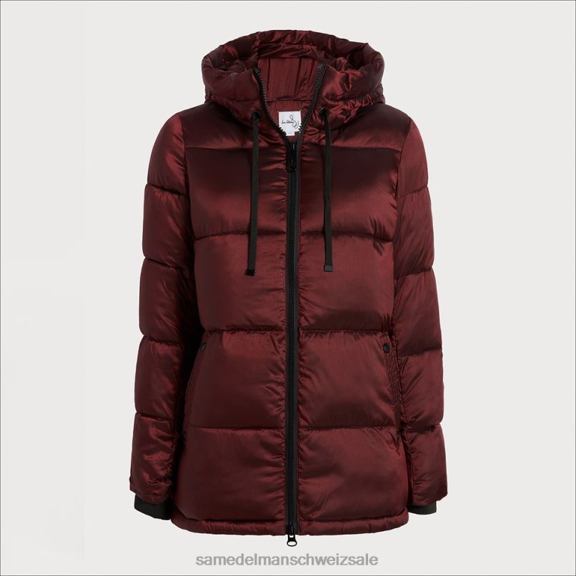 CH Sam Edelman Frauen kurze, weiche Daunenjacke Ziegel X2J861129 Bekleidung