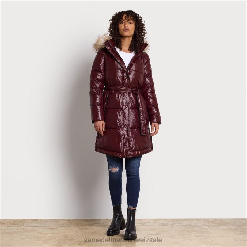 CH Sam Edelman Frauen langer Kugelfisch Bordeaux X2J861135 Bekleidung