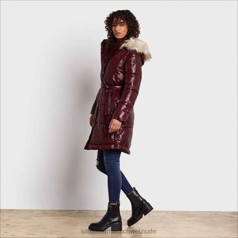 CH Sam Edelman Frauen langer Kugelfisch Bordeaux X2J861135 Bekleidung