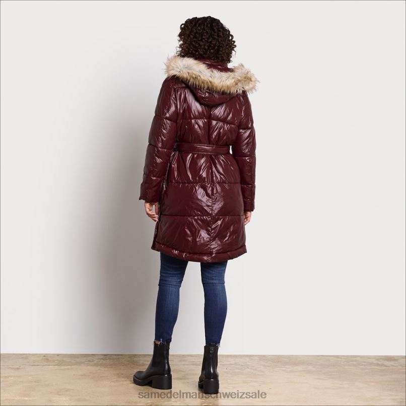 CH Sam Edelman Frauen langer Kugelfisch Bordeaux X2J861135 Bekleidung