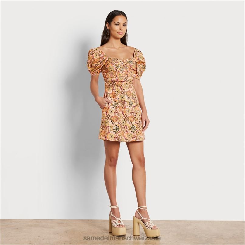 CH Sam Edelman Frauen Erica Minikleid Chintzrose X2J861087 Bekleidung