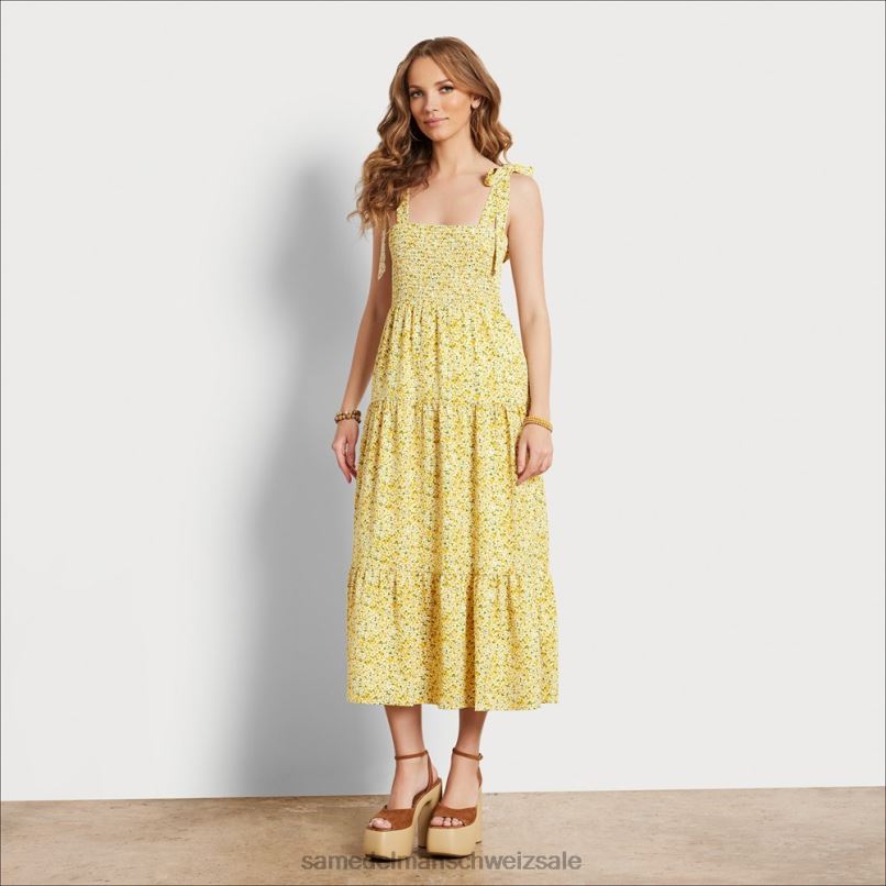 CH Sam Edelman Frauen florales Maxikleid gelbes Multi X2J861116 Bekleidung