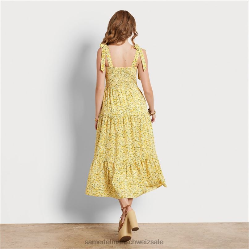 CH Sam Edelman Frauen florales Maxikleid gelbes Multi X2J861116 Bekleidung