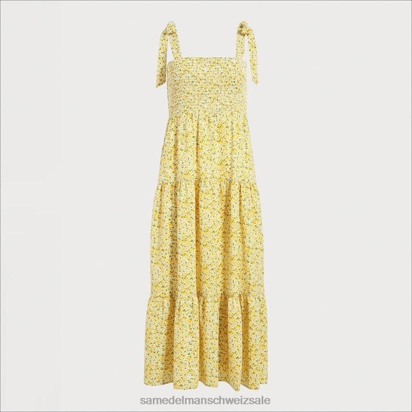 CH Sam Edelman Frauen florales Maxikleid gelbes Multi X2J861116 Bekleidung