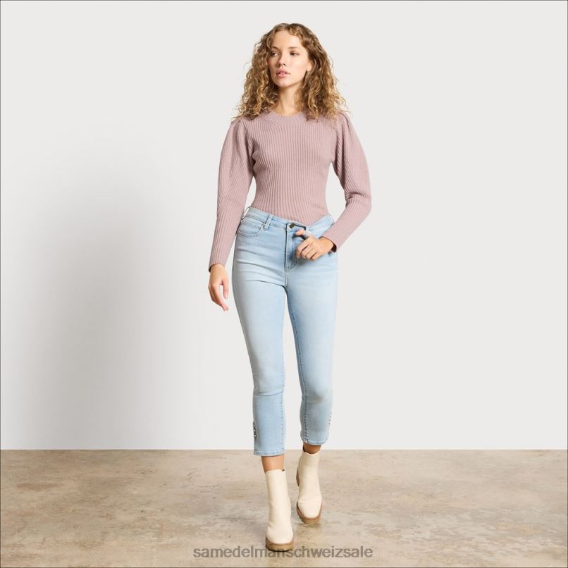 CH Sam Edelman Frauen Cohen Puffpullover Lavendel X2J861282 Bekleidung