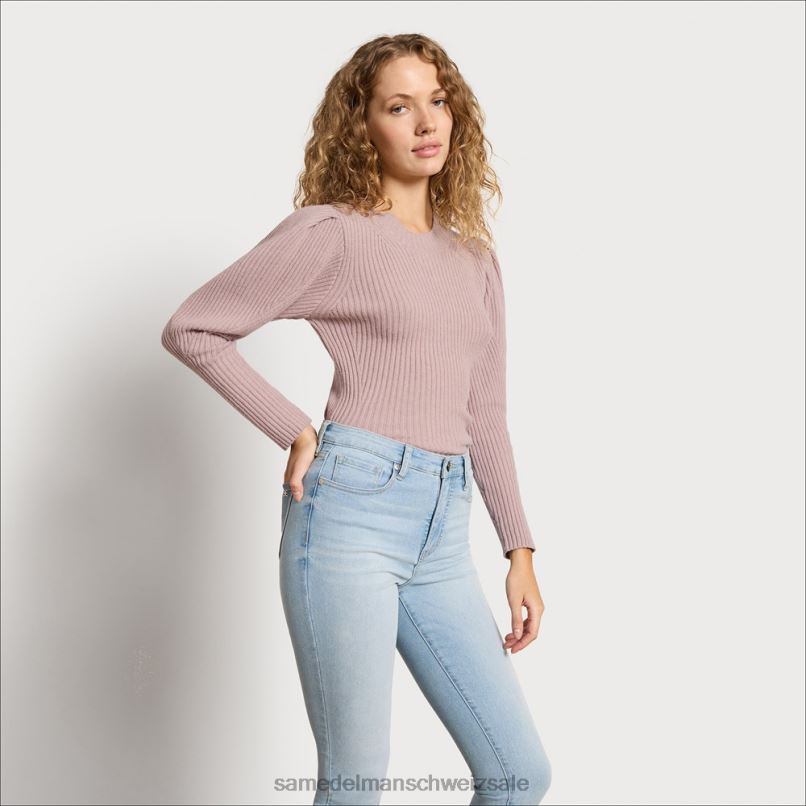 CH Sam Edelman Frauen Cohen Puffpullover Lavendel X2J861282 Bekleidung