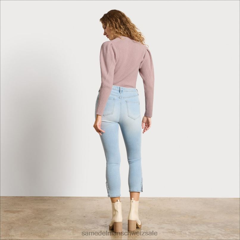 CH Sam Edelman Frauen Cohen Puffpullover Lavendel X2J861282 Bekleidung