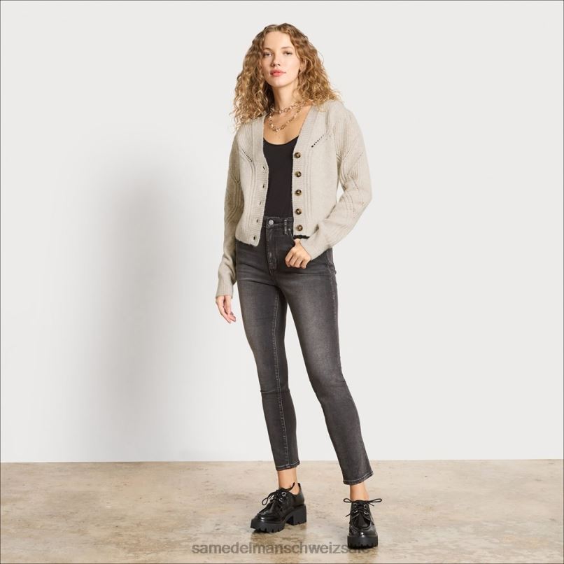 CH Sam Edelman Frauen Julietta-Cardigan Heide-Haferflocken X2J861226 Bekleidung