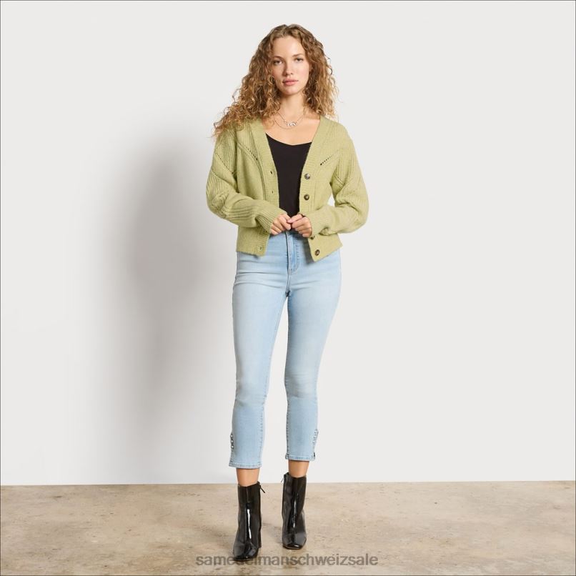 CH Sam Edelman Frauen Julietta-Cardigan Olivenöl X2J861225 Bekleidung
