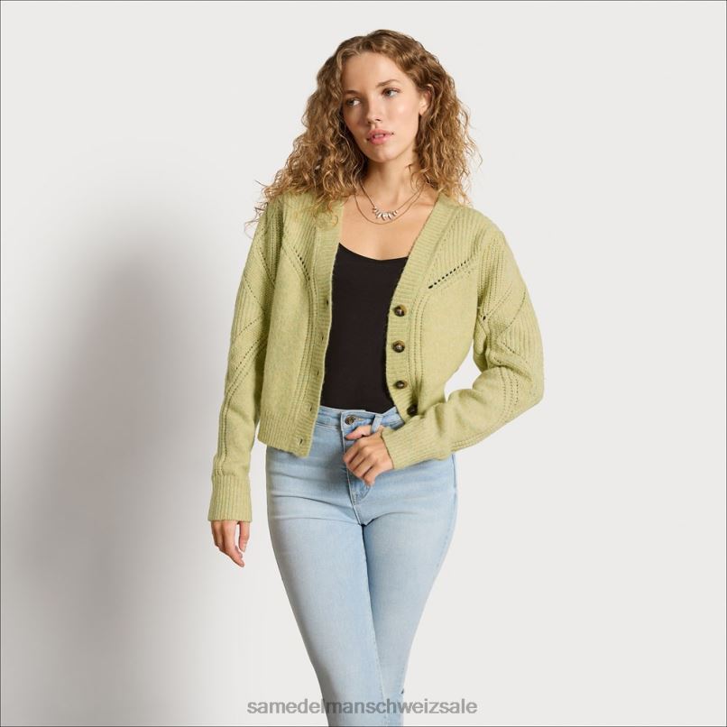 CH Sam Edelman Frauen Julietta-Cardigan Olivenöl X2J861225 Bekleidung