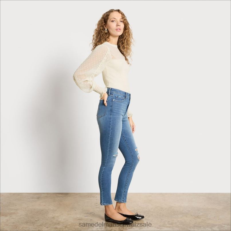 CH Sam Edelman Frauen Langarm-Julian-Top Gardenie X2J861270 Bekleidung