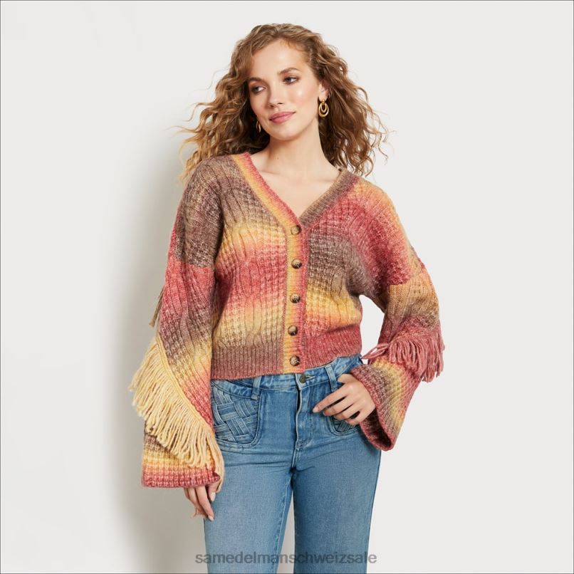CH Sam Edelman Frauen ellower Pullover Rhabarber X2J861260 Bekleidung