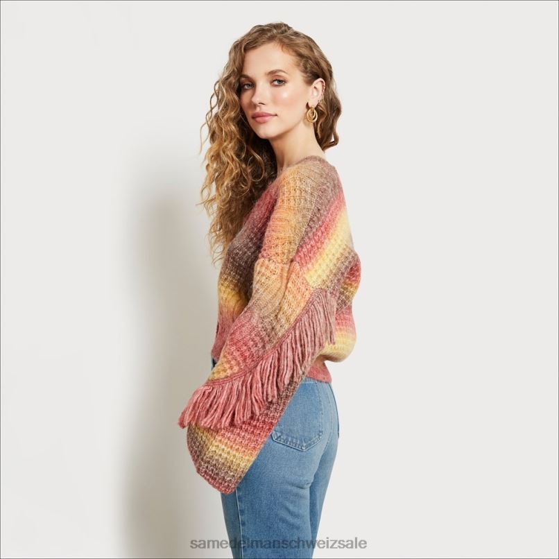 CH Sam Edelman Frauen ellower Pullover Rhabarber X2J861260 Bekleidung