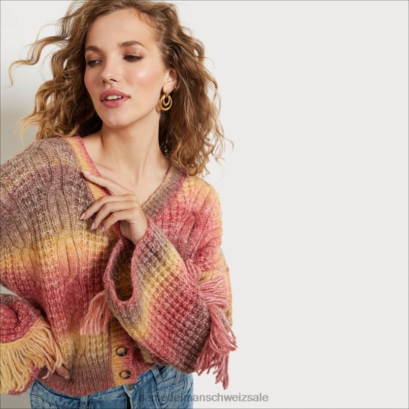 CH Sam Edelman Frauen ellower Pullover Rhabarber X2J861260 Bekleidung