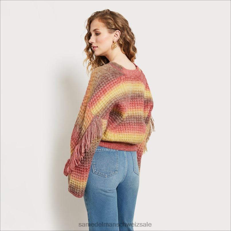 CH Sam Edelman Frauen ellower Pullover Rhabarber X2J861260 Bekleidung