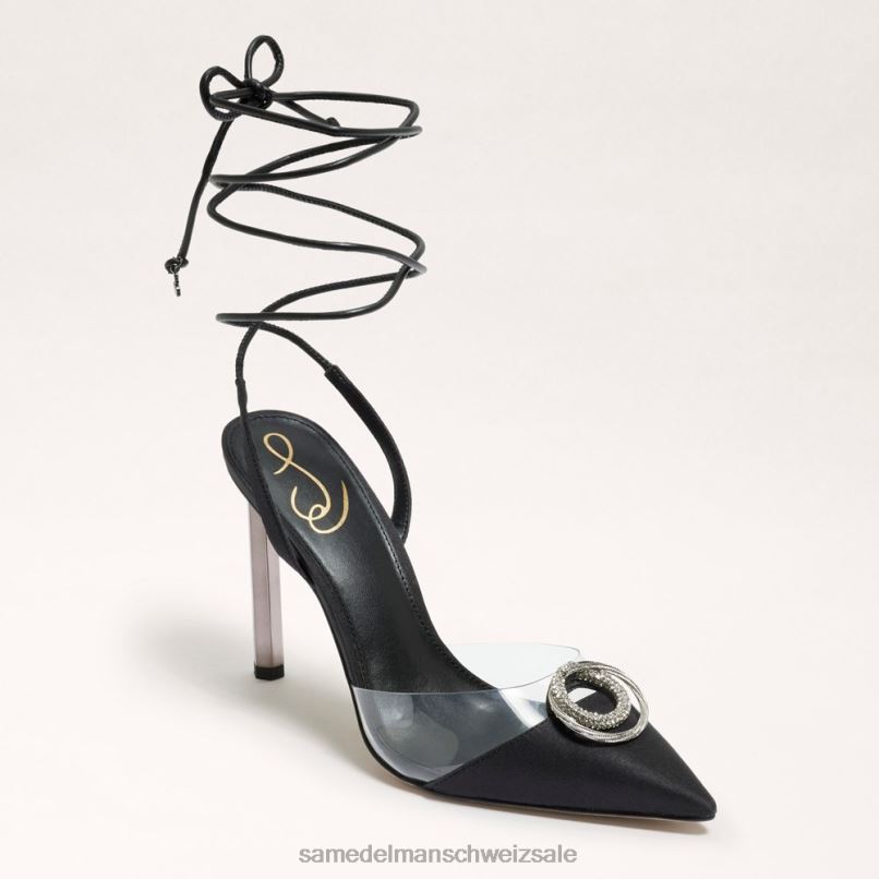 CH Sam Edelman Frauen Adrian Riemchen-Stiletto schwarzes Wildleder X2J86269 Schuhwerk