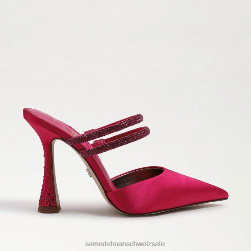 CH Sam Edelman Frauen Agustina Mule-Pumpe kräftiger Fuchsia-Satin X2J86954 Schuhwerk